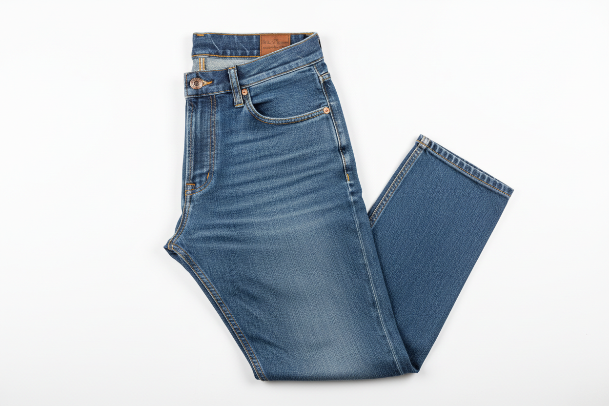 Classic men's blue denim jeans