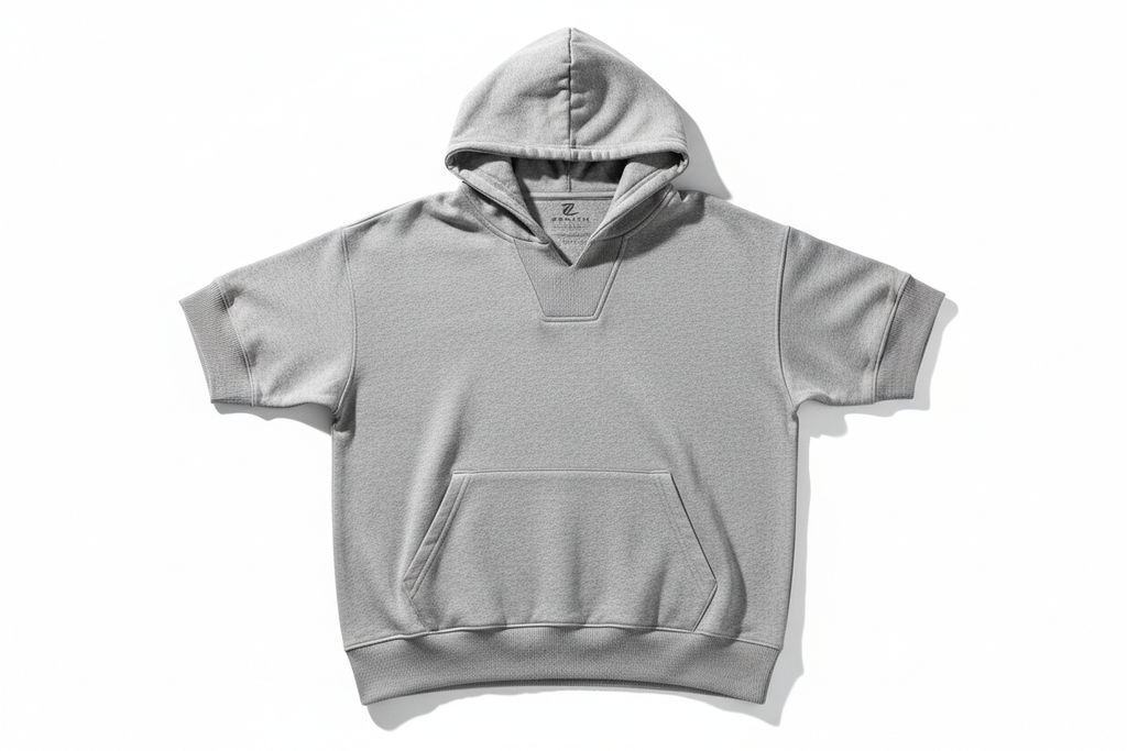 Men's short sleeve hoodie