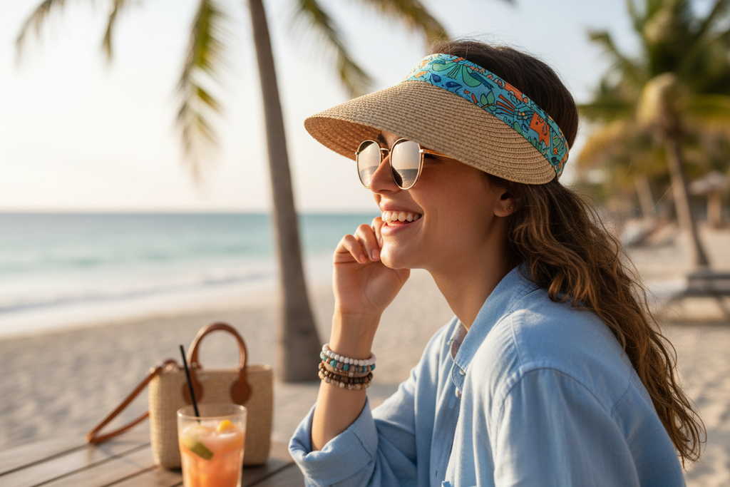 Beach visor lifestyle shot