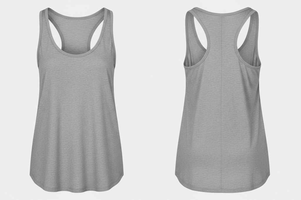 Women's tank top front and back view